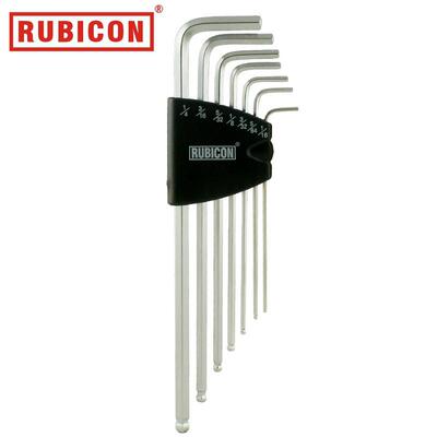 RUBICON/罗宾汉RHK-297XL特长波头六角扳手套装英制7支套装