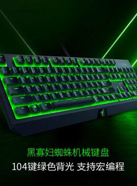 Razer雷蛇黑寡妇蜘蛛标准版电竞电脑游戏背光机械键盘滑鼠组