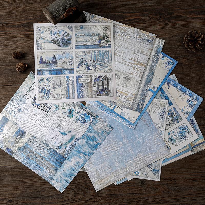 蓝色世界素材素材复古和纸胶带