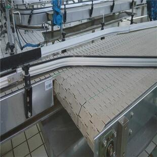 POM聚甲醛输送机转弯机食品链板环形传送带 厂家直供平顶链输送线