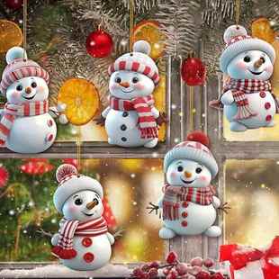 Pendant Decoration Acrylic Christma 1pc Cartoon Christmas
