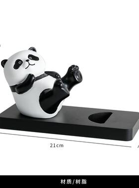 正品诚艺猫熊红酒架玄关摆件轻奢高档客厅家居居柜装酒饰品乔迁新