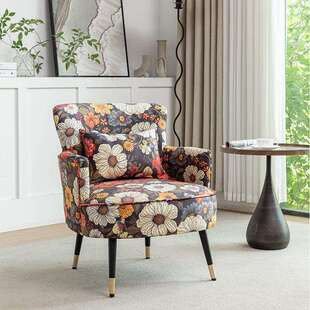 轻奢沙发椅布艺单人老虎凳美式复古客厅阳台休闲椅子卧室围椅网红