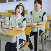 夏季 定制LOGO 中小学生校服定制三件套初高中生英伦学院风班服套装