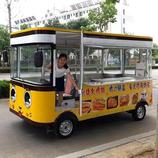 摆摊早餐烧烤多功能电动商用疯抢美食夜市四轮特价 甩卖餐车流动