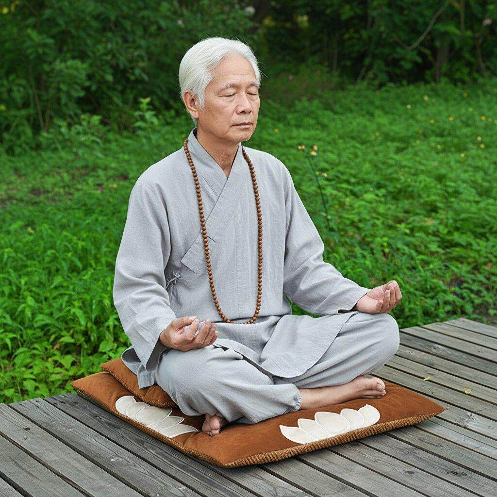 南怀瑾静坐垫木棉专业盘腿打坐冥想蒲团加厚莲花高级禅修拜垫家用