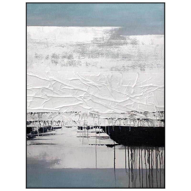 手绘油画《陌染》玄关抽象挂画客厅装饰画大尺寸现代简约手工壁画