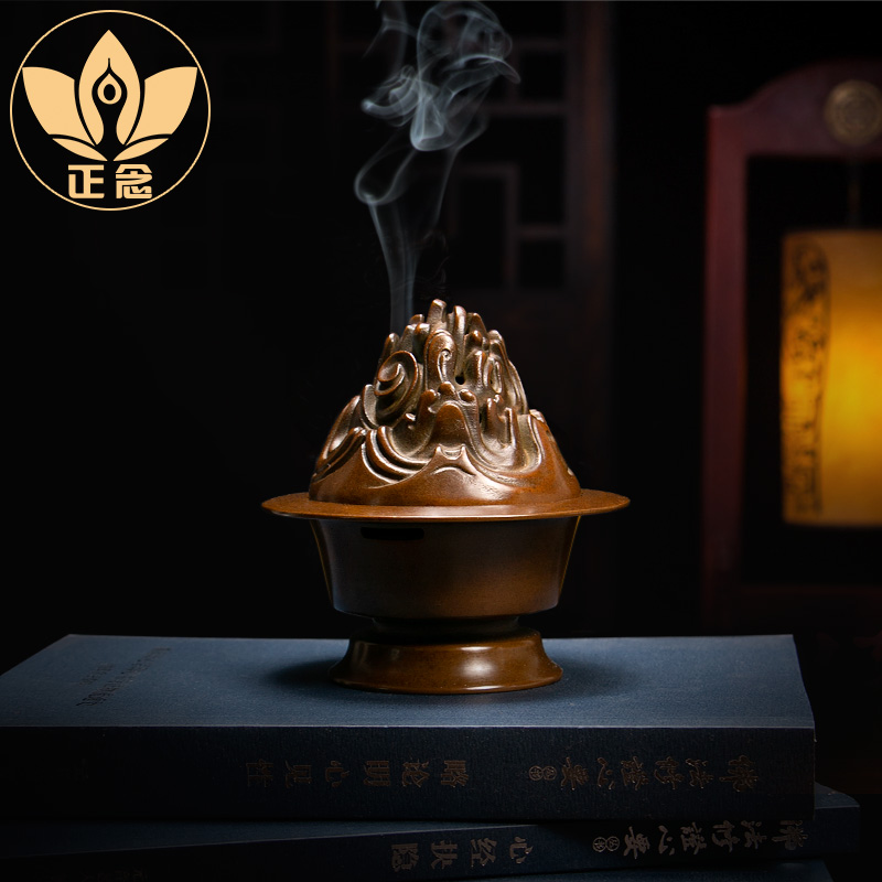 庆松堂苏工铜炉名家胡庆松制紫铜宋式博山炉复古炉摆件禅意熏香炉