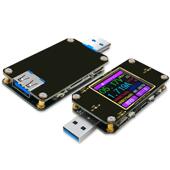 高档欢电琪PD快充检测试表usb电压子表电流表充电器直流数显仪功