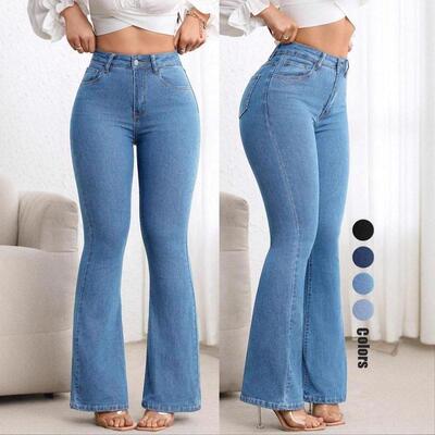 Genleck Waisted Flare Jeans Stretch Butt Lift Tummy Control