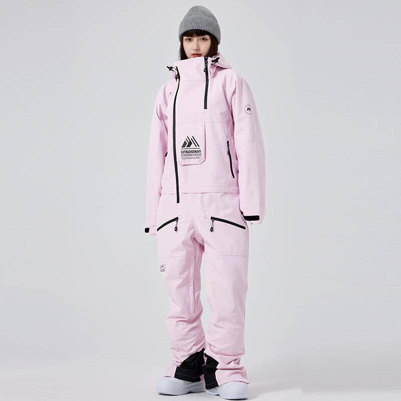 新款连体滑雪服女男款双板防风防水单板男款雪服新潮套装