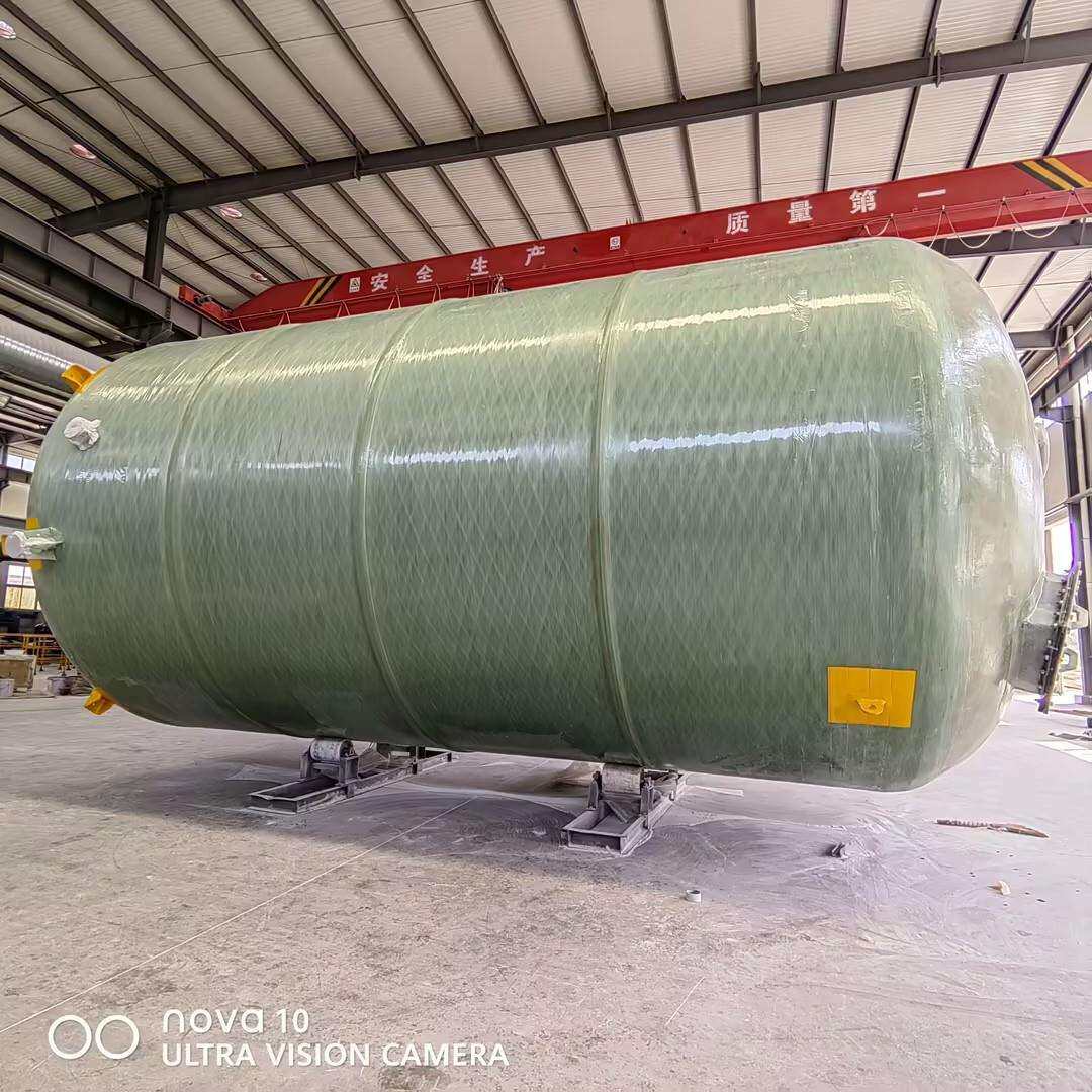 昆山国胜玻璃钢厂家200立方化工立式储罐大型卧式容器大容量