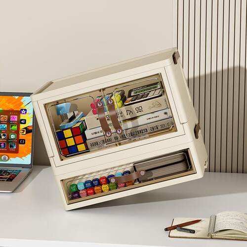 桌面收纳盒抽屉办公室文具收纳柜对功能书桌整理桌上置物架子