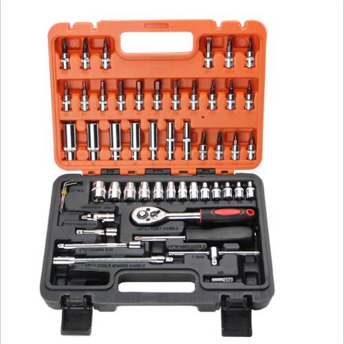 正品46件套装工具/4小飞具套工装小棘轮工工具套筒1扳手修车具53