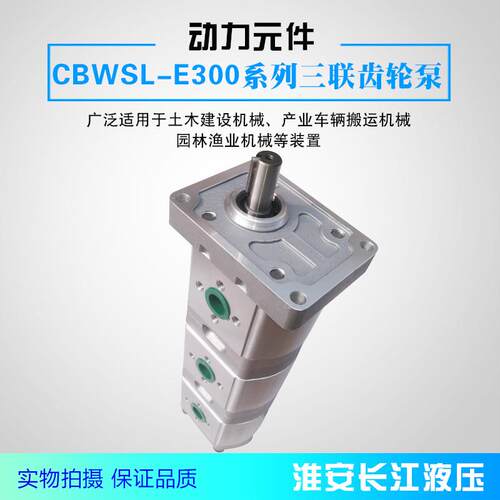 CBWSL-E300系列三联齿轮泵高效液压齿轮油泵现货供应长江液压