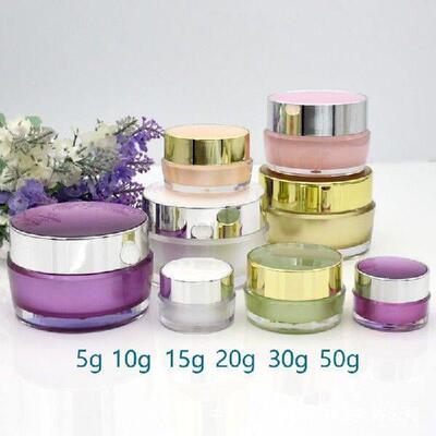 5g-50g Eye Cream Jar Face Cream Bottle Plastic White Purple