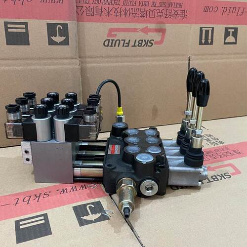 DCV40-3OT-DC12V电液控多路换向阀