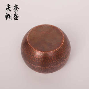 制紫铜茶洗大号水洗茶碗笔洗铜紫铜壶承茶具配件 茶洗加工定