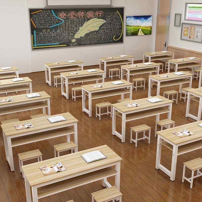 中小学生辅桌班课桌椅厂家直销合单双人导培训学习椅文博家具组长