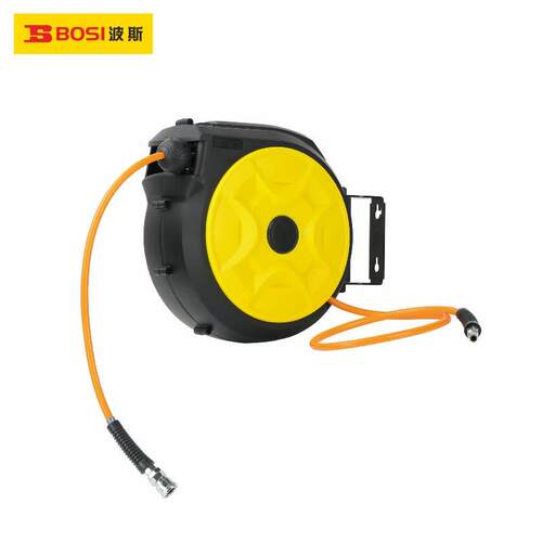 波斯工具自动伸缩气管卷管器PU夹纱管10米BS521205