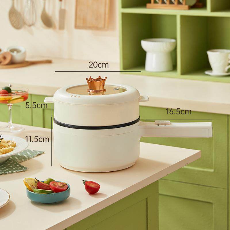 柄多功LY-251S能不粘学生宿长家舍用电火锅迷你煮蒸锅单双人电锅