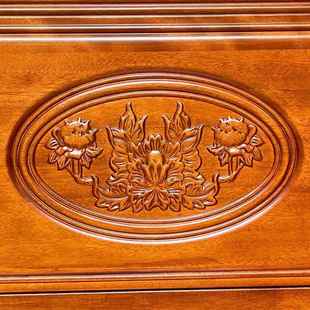 全榫卯结构梨花木明UES实木床加厚双床中式清古典雕花仿古主卧人