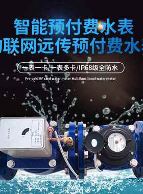 水表NBIOT预付费远传智能功耗低信号稳预付费总表大口径法兰水表