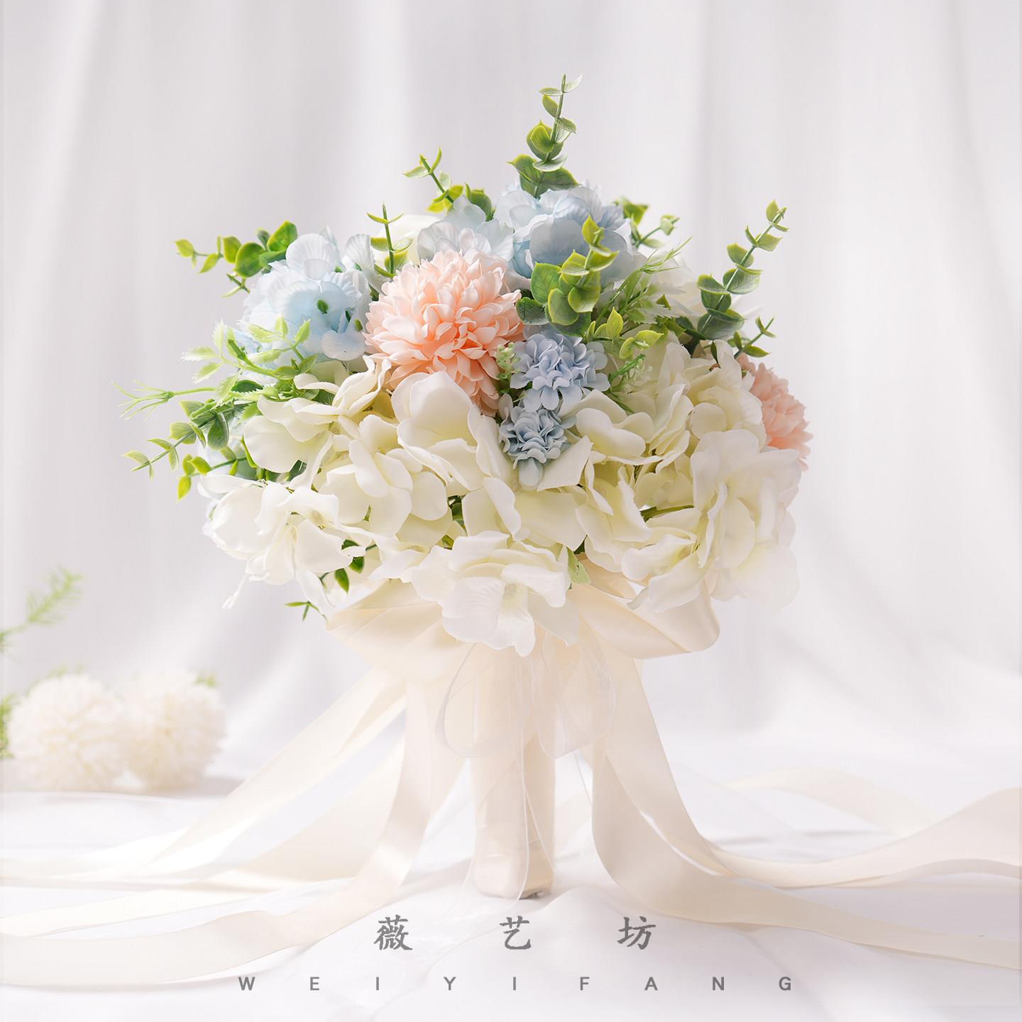 韩式新娘手捧花彷真花结婚领证高级感森系婚礼拍照道具订婚花束