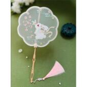 古风宫扇古典刺绣扇子中国风长短柄圆异形团扇绣花扇汉服舞蹈扇