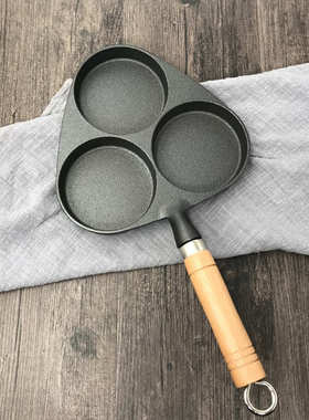 迪砂DISA加厚铸铁平底锅三孔煎蛋锅无涂层不粘锅蛋饺锅生铁锅