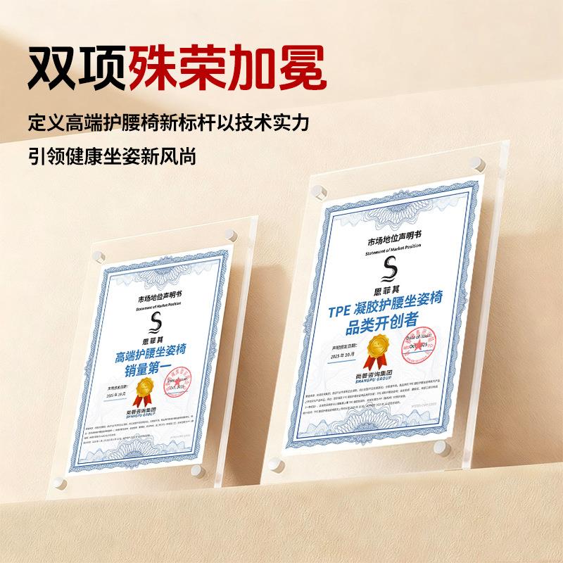 菲其护腰坐垫人体学坐姿护腰坐垫椅办腰公工室久坐舒适护腰靠靠背