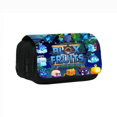 ROBLOX blox fruits印花双层笔袋恶魔果实中小学生儿童铅笔文具盒