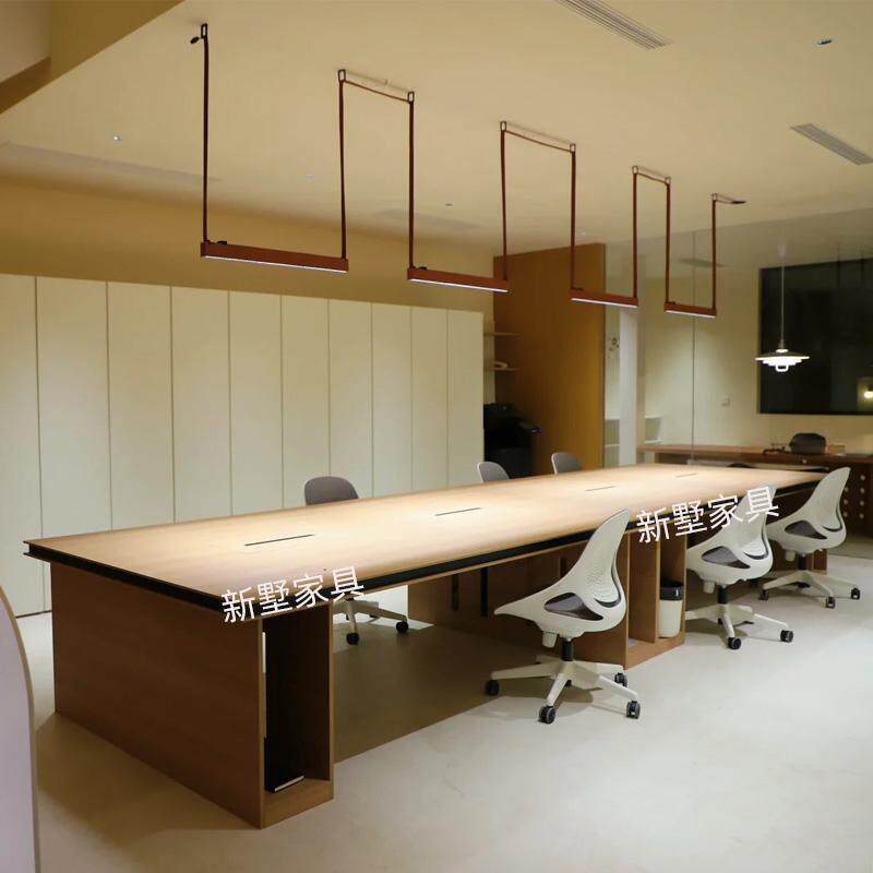 简约实木办公桌海洋板桌loft办公室老板桌总裁桌工业风创意电脑桌