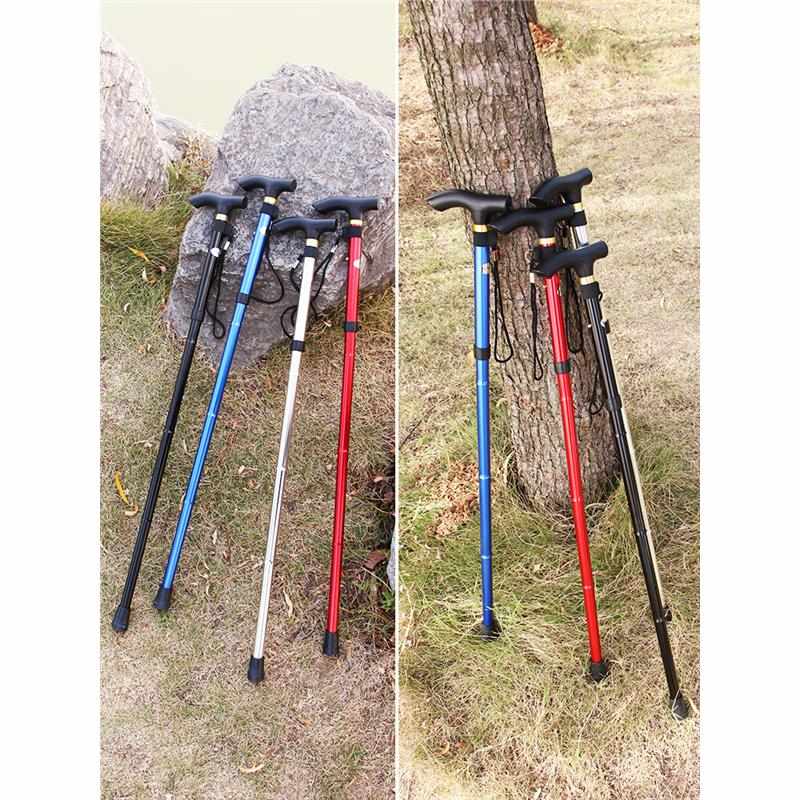 手杖碳纤维杖折叠户外杖爬山便超轻碳素装备伸缩蹬登山拐杖山徒步