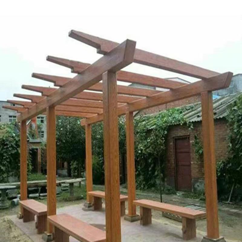 水仿PDM木田园外室外落地泥外式拱形置户葡萄架廊架花架