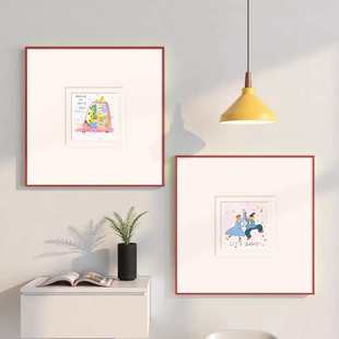 多巴胺走廊过道装饰画趣味卡通客厅挂画小众艺术儿童房组合壁画