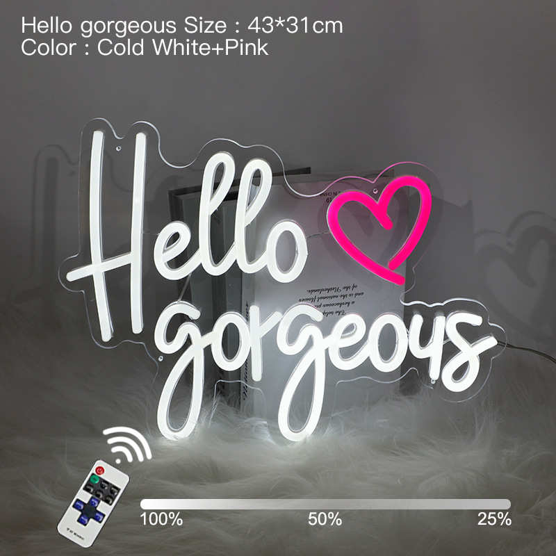 新品ins款装饰灯led霓虹灯造型发光字氛围艺术创意柔性灯