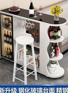 轻奢家用吧台桌现简约墙代酒靠厅柜客厨房隔断柜小JGV户型小