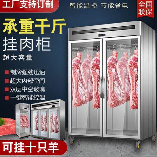 挂肉柜商用猪牛羊肉排酸保鲜柜大冷冻柜双杆立式冷藏展示柜