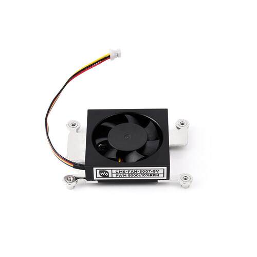 微雪 树莓派CM5专用散热风扇5V 3007低噪音 可调速 带导热贴