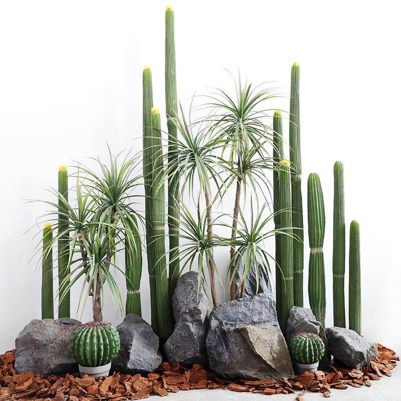 北欧装饰植物网红大型仿真仙人掌仙人柱量天尺假盆栽摆件落地绿植