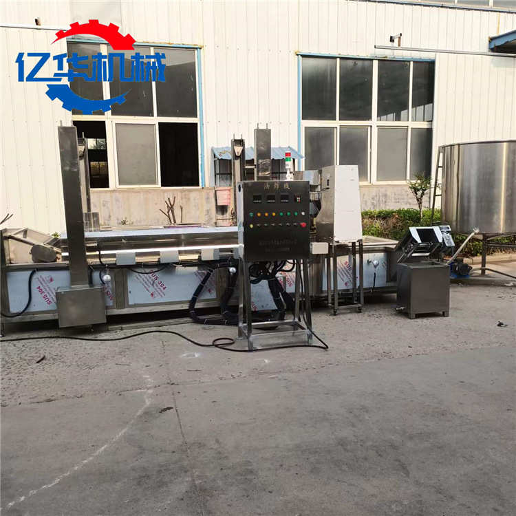 鸡米花油炸机 3000型锅包肉裹粉油炸设备 自动刮渣盐酥鸡油炸机器