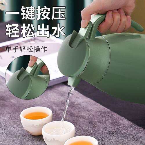 开水壶玻璃内胆热水瓶奶茶猫保温壶大容量2L家用保温水壶冬季暖壶