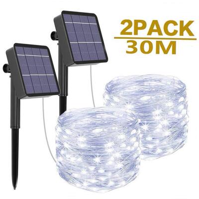 Led Outdoor Solar String Lights Fairy Holiday Christmas For