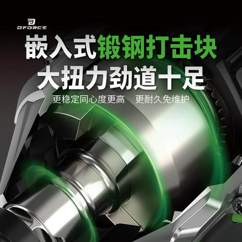 20V锂电刷冲击电动扳手工业汽修无架子工木风炮0工大594扭力35-12