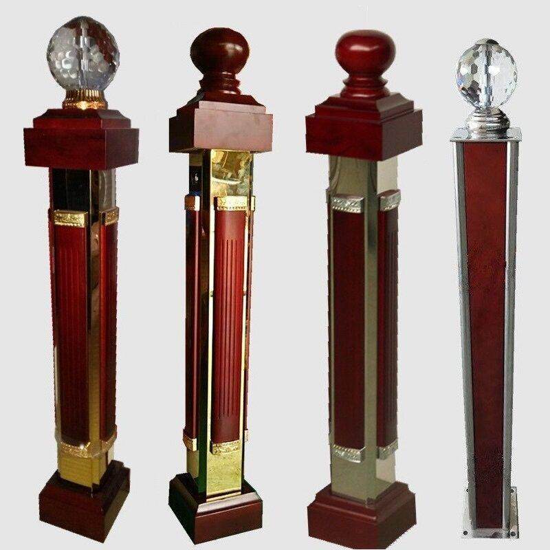 楼梯扶手起步将军柱栏杆护栏走廊开头大柱不锈钢夹实木大柱子