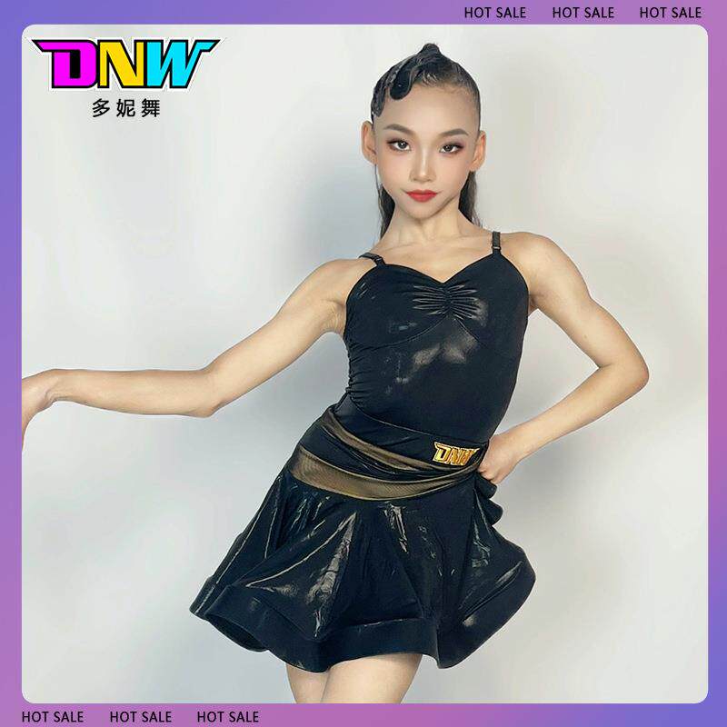 DNW夏高端网红儿童舞蹈专业表演练习套装训练拉丁舞蹈女童练功服