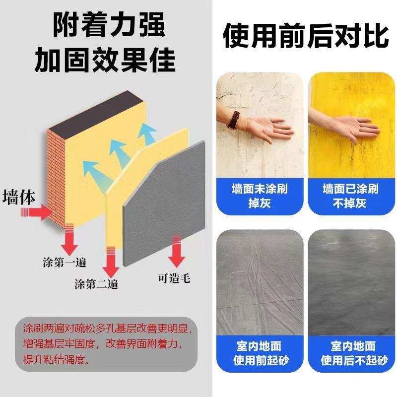 雄发墙固界面剂防水防潮防霉抗碱墙面房顶加固剂地固界面剂渗透剂