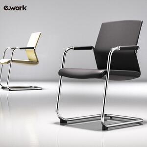 ework办公室会议椅会客电脑椅简约办公椅皮椅洽谈椅子带靠背扶手