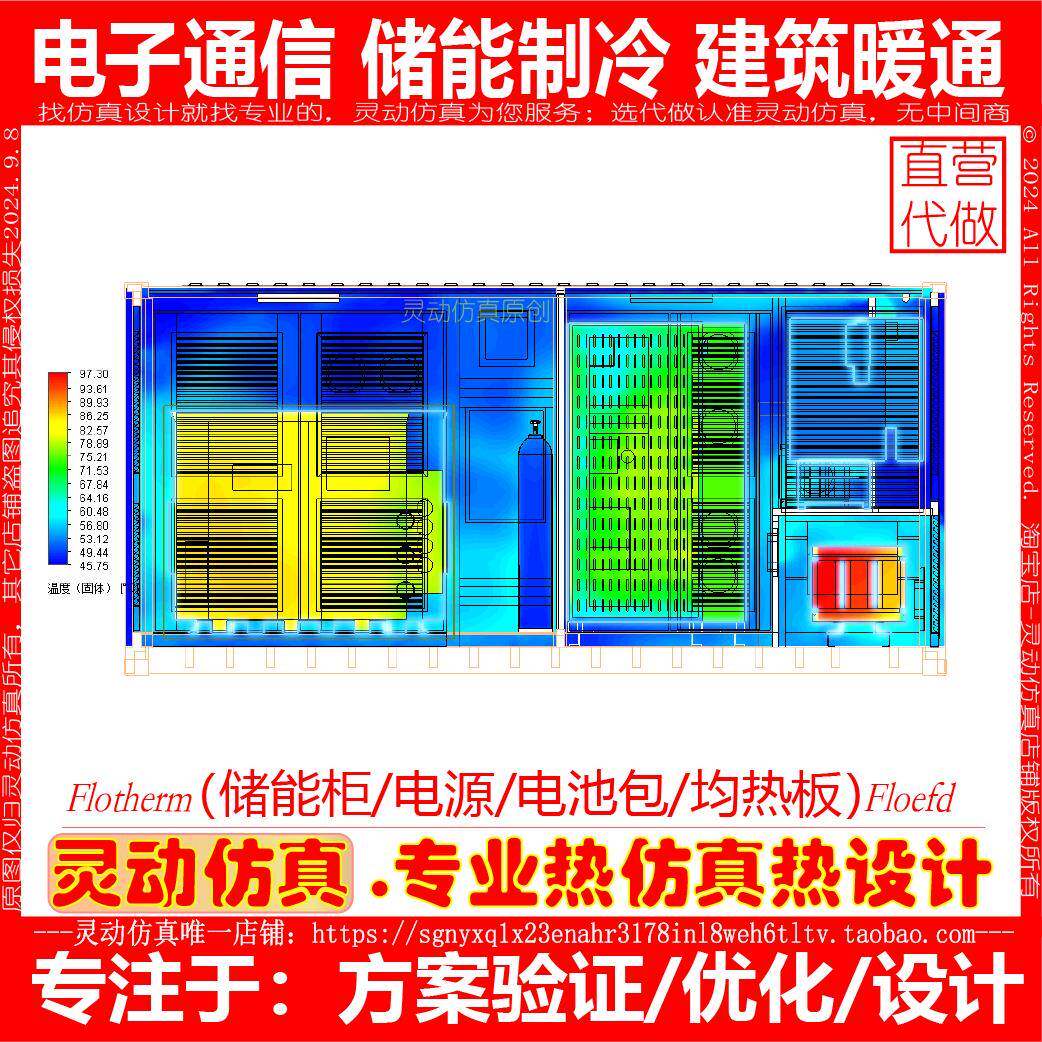 散热彷真/FloEFD/Flotherm分析电池柜集装箱电池包电源投影仪代做 - 实物图